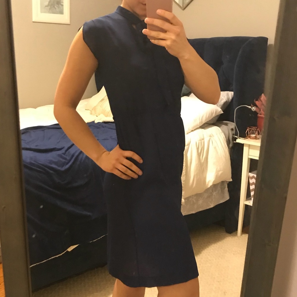 Vintage blue chiffon dress